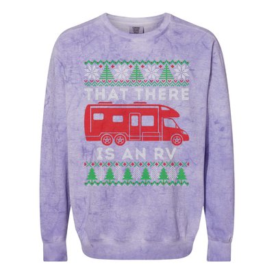 That There Is An Rv Ugly Christmas Camping Holiday Camper Colorblast Crewneck Sweatshirt