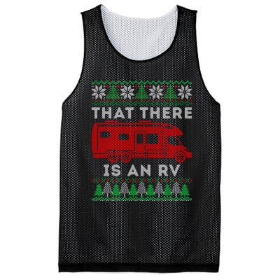 That There Is An Rv Ugly Christmas Camping Holiday Camper Mesh Reversible Basketball Jersey Tank