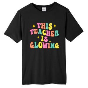 This Teacher Is Glowing Hello Summer Funny End Of School Tall Fusion ChromaSoft Performance T-Shirt