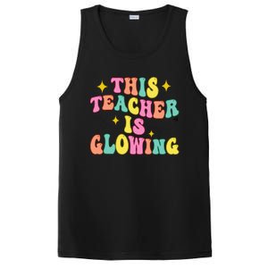 This Teacher Is Glowing Hello Summer Funny End Of School PosiCharge Competitor Tank