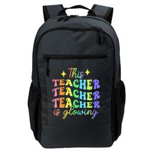 This Teacher Is Glowing Hello Summer Funny End Of School Daily Commute Backpack