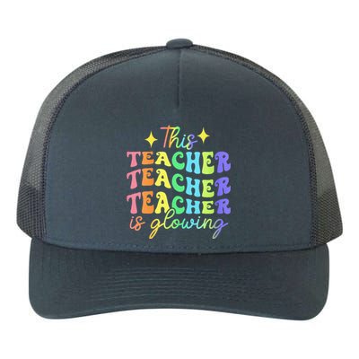 This Teacher Is Glowing Hello Summer Funny End Of School Yupoong Adult 5-Panel Trucker Hat