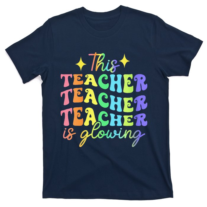 This Teacher Is Glowing Hello Summer Funny End Of School T-Shirt