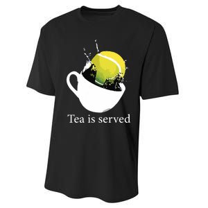 Tennis Tea Is Served Performance Sprint T-Shirt