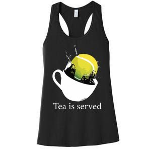 Tennis Tea Is Served Women's Racerback Tank