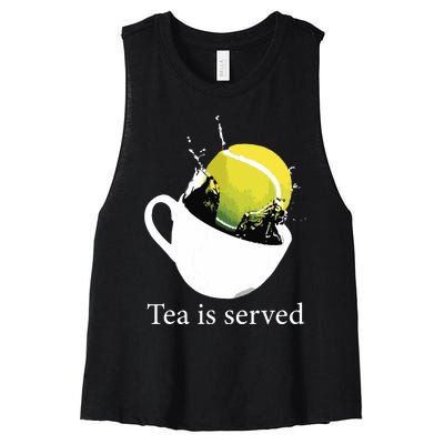 Tennis Tea Is Served Women's Racerback Cropped Tank