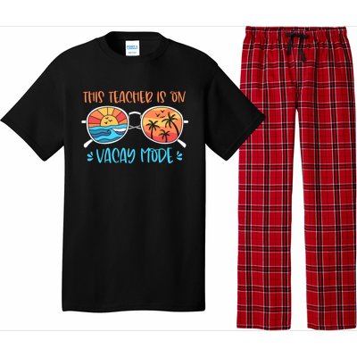 This Teacher Is On Vacay Mode Funny Summer Break Teacher Gift Pajama Set