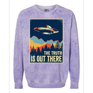 The Truth Is Out There Area 51 Alien UFO Colorblast Crewneck Sweatshirt