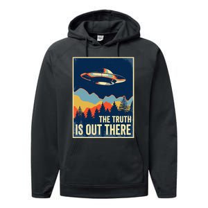 The Truth Is Out There Area 51 Alien UFO Performance Fleece Hoodie