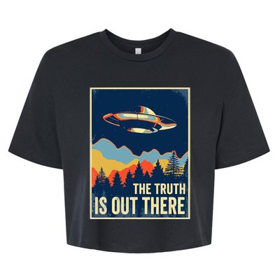 The Truth Is Out There Area 51 Alien UFO Bella+Canvas Jersey Crop Tee