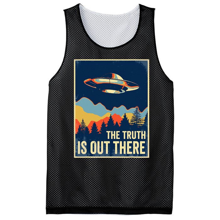 The Truth Is Out There Area 51 Alien UFO Mesh Reversible Basketball Jersey Tank