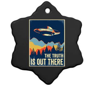 The Truth Is Out There Area 51 Alien UFO Ceramic Star Ornament