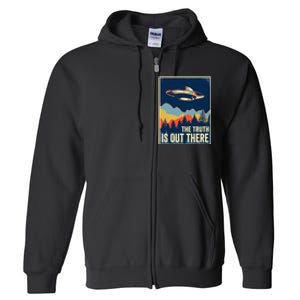 The Truth Is Out There Area 51 Alien UFO Full Zip Hoodie