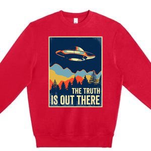 The Truth Is Out There Area 51 Alien UFO Premium Crewneck Sweatshirt