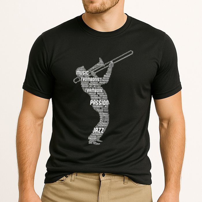 Trombone Trombonist Jazz Musician Cooling Performance Crew T-Shirt