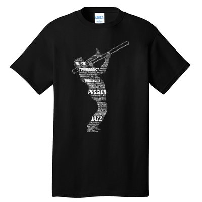 Trombone Trombonist Jazz Musician Tall T-Shirt