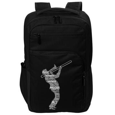 Trombone Trombonist Jazz Musician Impact Tech Backpack