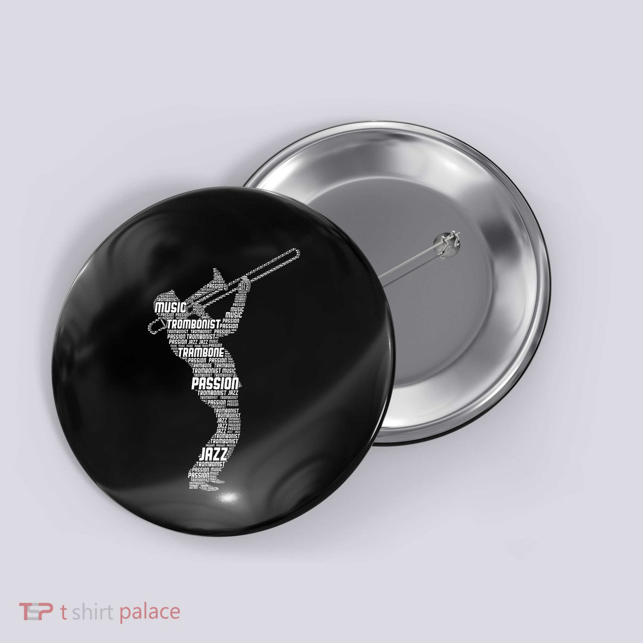 Trombone Trombonist Jazz Musician Button