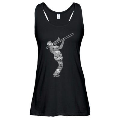 Trombone Trombonist Jazz Musician Ladies Essential Flowy Tank