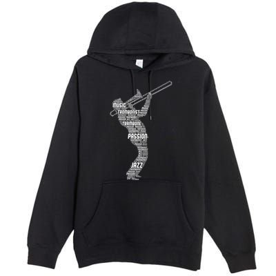 Trombone Trombonist Jazz Musician Premium Pullover Hoodie