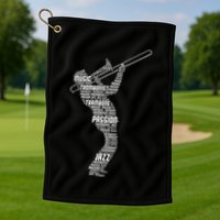 Trombone Trombonist Jazz Musician Golf Towel