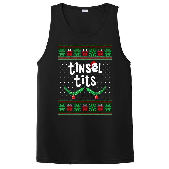 Tinsel Tits Jingle Balls Funny Matching Couple Ugly Christmas Sweater PosiCharge Competitor Tank