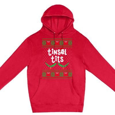 Tinsel Tits Jingle Balls Funny Matching Couple Ugly Christmas Sweater Premium Pullover Hoodie