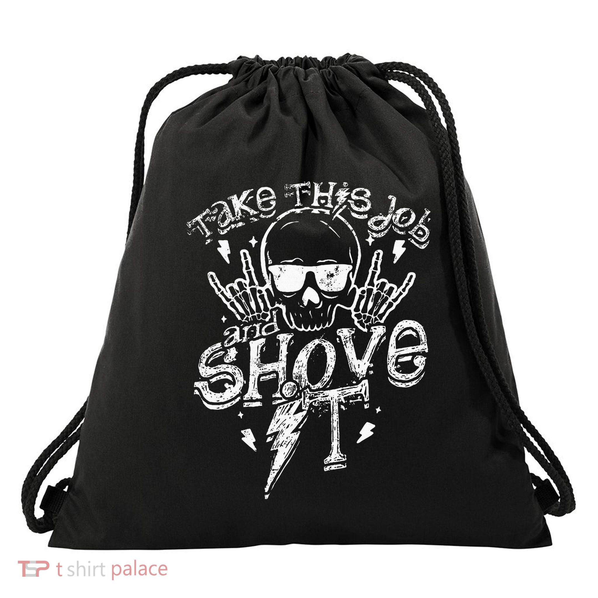 Take This Job And Shove It Teacher And Technician Work Drawstring Bag
