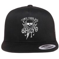 Take This Job And Shove It Teacher And Technician Work Flat Bill Trucker Hat