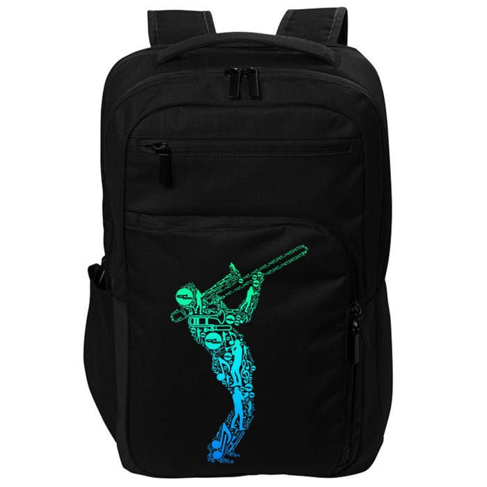 Trombone Trombonist Jazz Musician Impact Tech Backpack