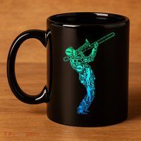 Trombone Trombonist Jazz Musician 11oz C Handle Ceramic Mug