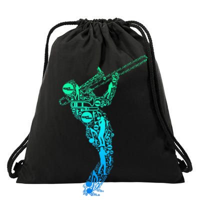 Trombone Trombonist Jazz Musician Drawstring Bag