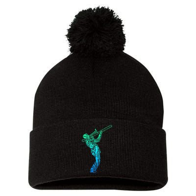 Trombone Trombonist Jazz Musician Pom Pom 12in Knit Beanie
