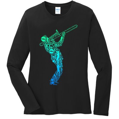 Trombone Trombonist Jazz Musician Ladies Long Sleeve Shirt