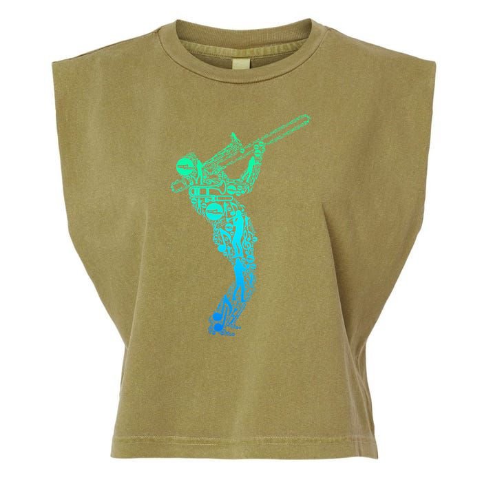 Trombone Trombonist Jazz Musician Garment-Dyed Women's Muscle Tee