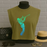Trombone Trombonist Jazz Musician Garment-Dyed Women's Muscle Tee