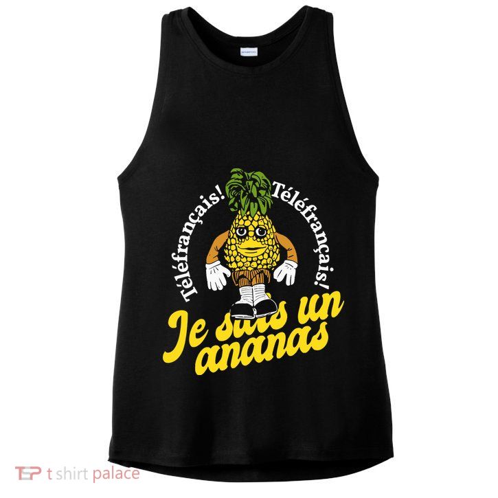 Tvo Telefrancais Je Suis Ananas Ladies PosiCharge Tri-Blend Wicking Tank