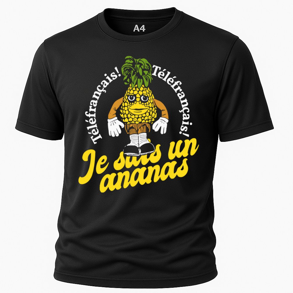 Tvo Telefrancais Je Suis Ananas Cooling Performance Crew T-Shirt