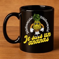 Tvo Telefrancais Je Suis Ananas 11oz C Handle Ceramic Mug