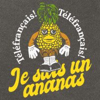 Tvo Telefrancais Je Suis Ananas Cotton Canvas Backpack