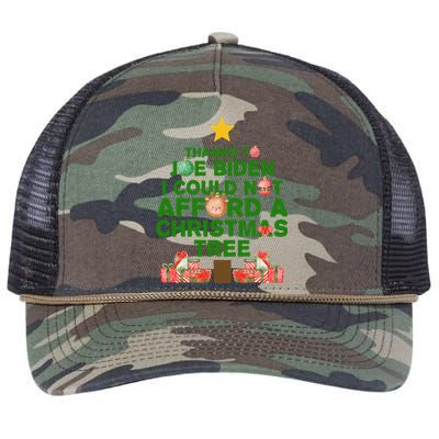 Thanks To Joe Biden I Could Not Afford A Christmas Tree Funny Retro Rope Trucker Hat Cap