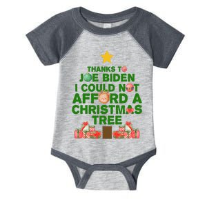 Thanks To Joe Biden I Could Not Afford A Christmas Tree Funny Infant Baby Jersey Bodysuit