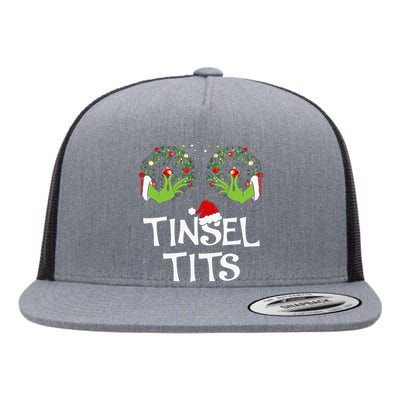 Tinsel Tits Jingle Balls Matching Couple Christmas Flat Bill Trucker Hat