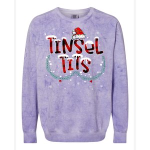 Tinsel Tits & Jingle Balls Funny Matching Christmas Couples Colorblast Crewneck Sweatshirt