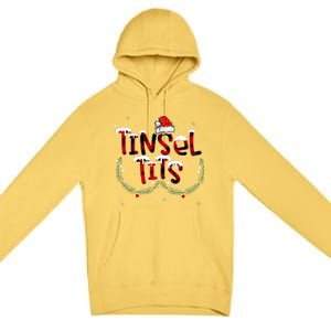 Tinsel Tits & Jingle Balls Funny Matching Christmas Couples Premium Pullover Hoodie