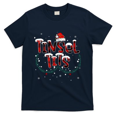 Tinsel Tits & Jingle Balls Funny Matching Christmas Couples T-Shirt