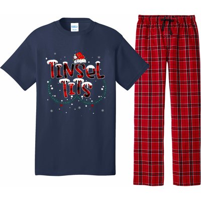 Tinsel Tits & Jingle Balls Funny Matching Christmas Couples Pajama Set