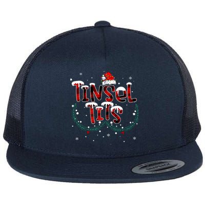 Tinsel Tits & Jingle Balls Funny Matching Christmas Couples Flat Bill Trucker Hat