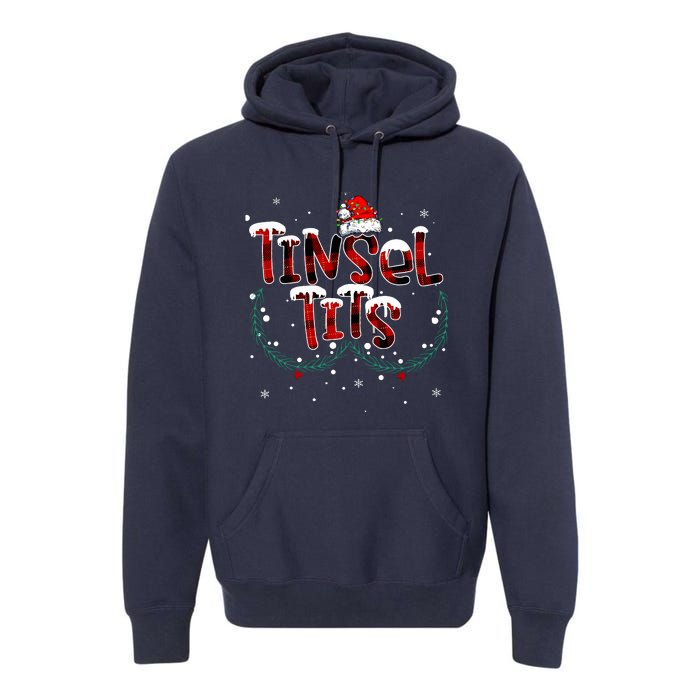 Tinsel Tits & Jingle Balls Funny Matching Christmas Couples Premium Hoodie