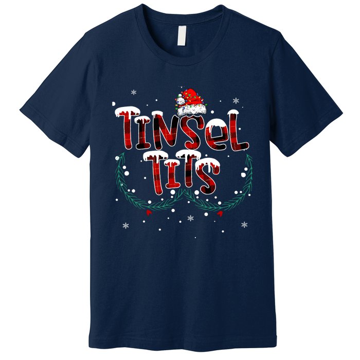 Tinsel Tits & Jingle Balls Funny Matching Christmas Couples Premium T-Shirt